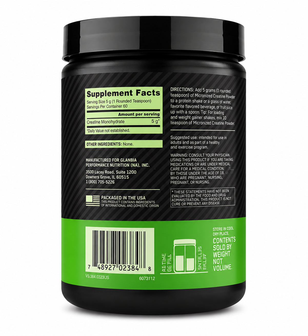 ON Micronized Creatine 60 Servings