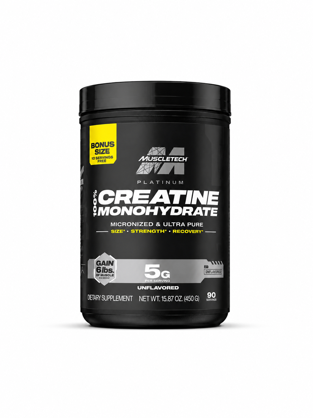 MuscleTech Platinum 100% Creatine Monohydrate (450g) – 90 Servings