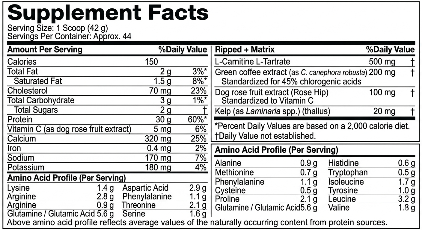 MuscleTech, Nitro-Tech® Ripped, Lean Protein + Weight Loss, Vanilla Cream, 4 lbs
