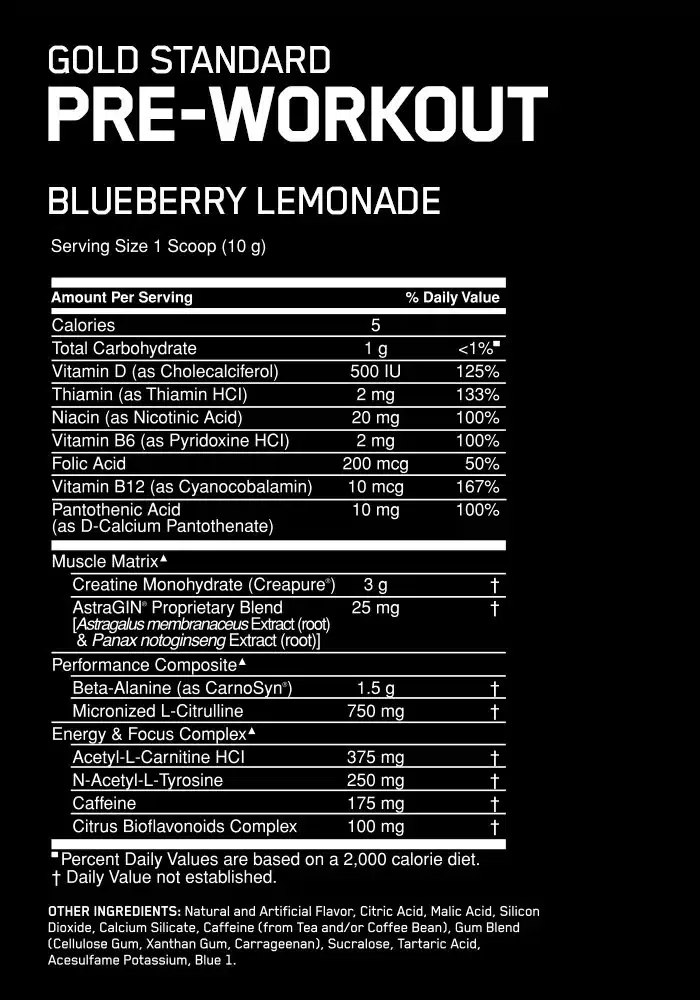 Optimum Nutrition Gold Standard Pre-Workout 30 Servings